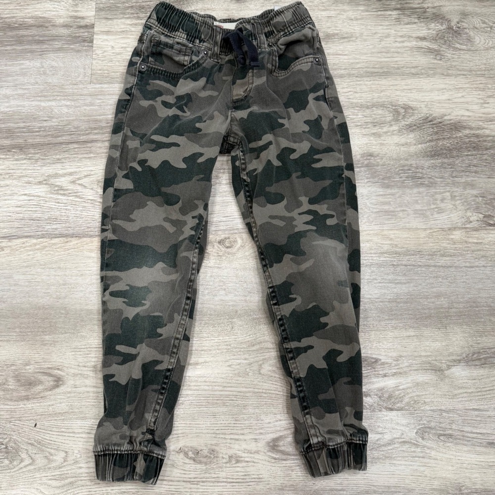 Levi's Kids Camo Jogger Pants Elastic‎ Waist Drawstring Size 6 110-116cm - Picture 2 of 6